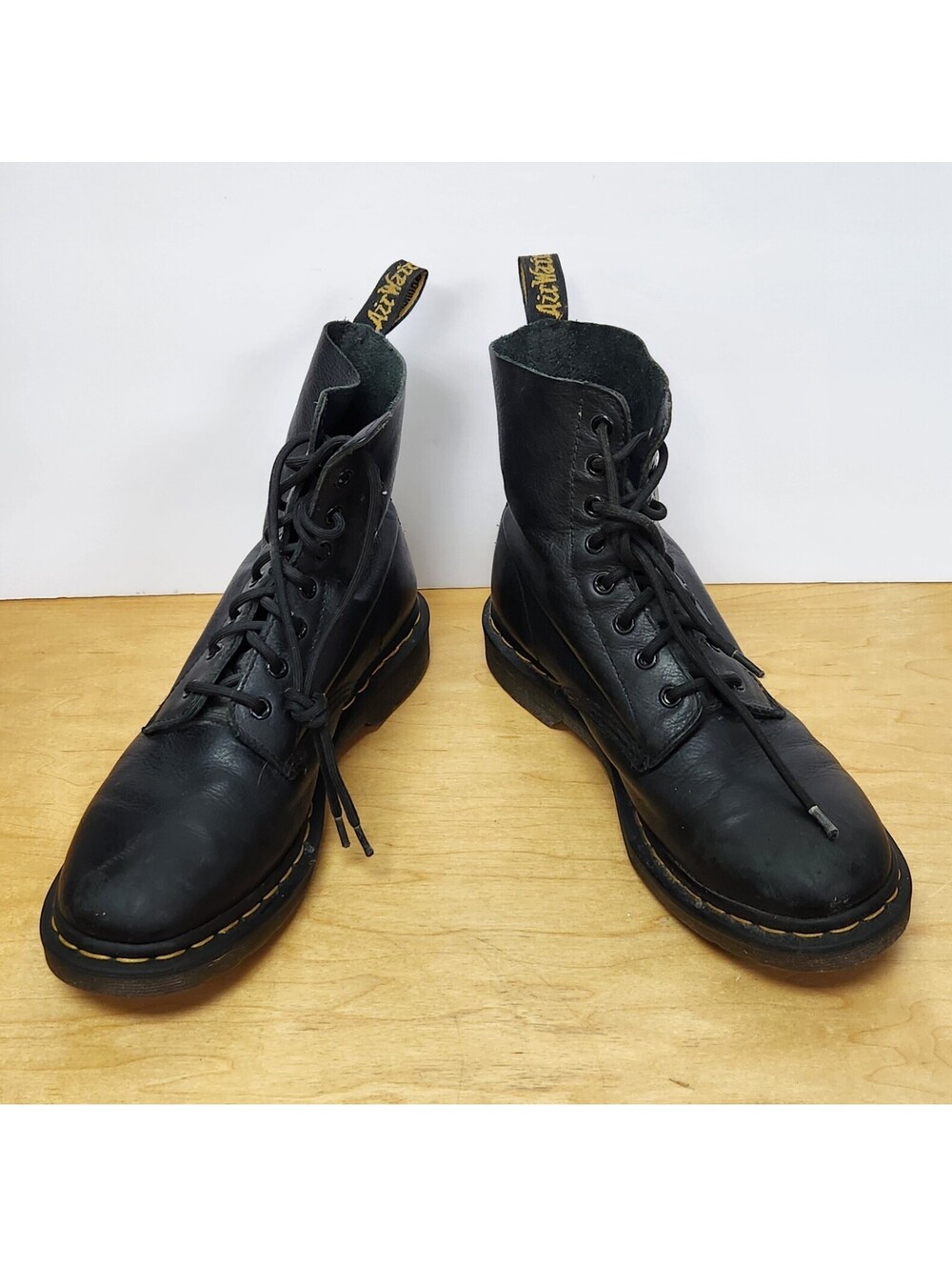 Dr. Martens 1460 Pascal Virginia Black Soft Leather Boots Women's Size 9 Combat